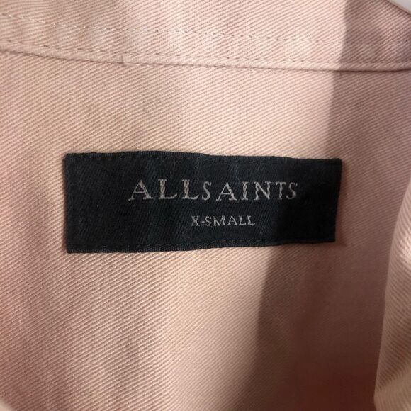 ALL SAINTS Spotter Pink Button Down Casual Long Sleeve Shirt Sz‎ XS - Picture 7 of 8